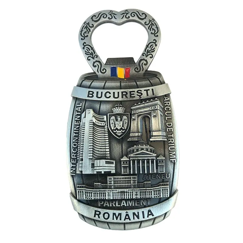 Bucuresti, magnet metal desfacator sticle